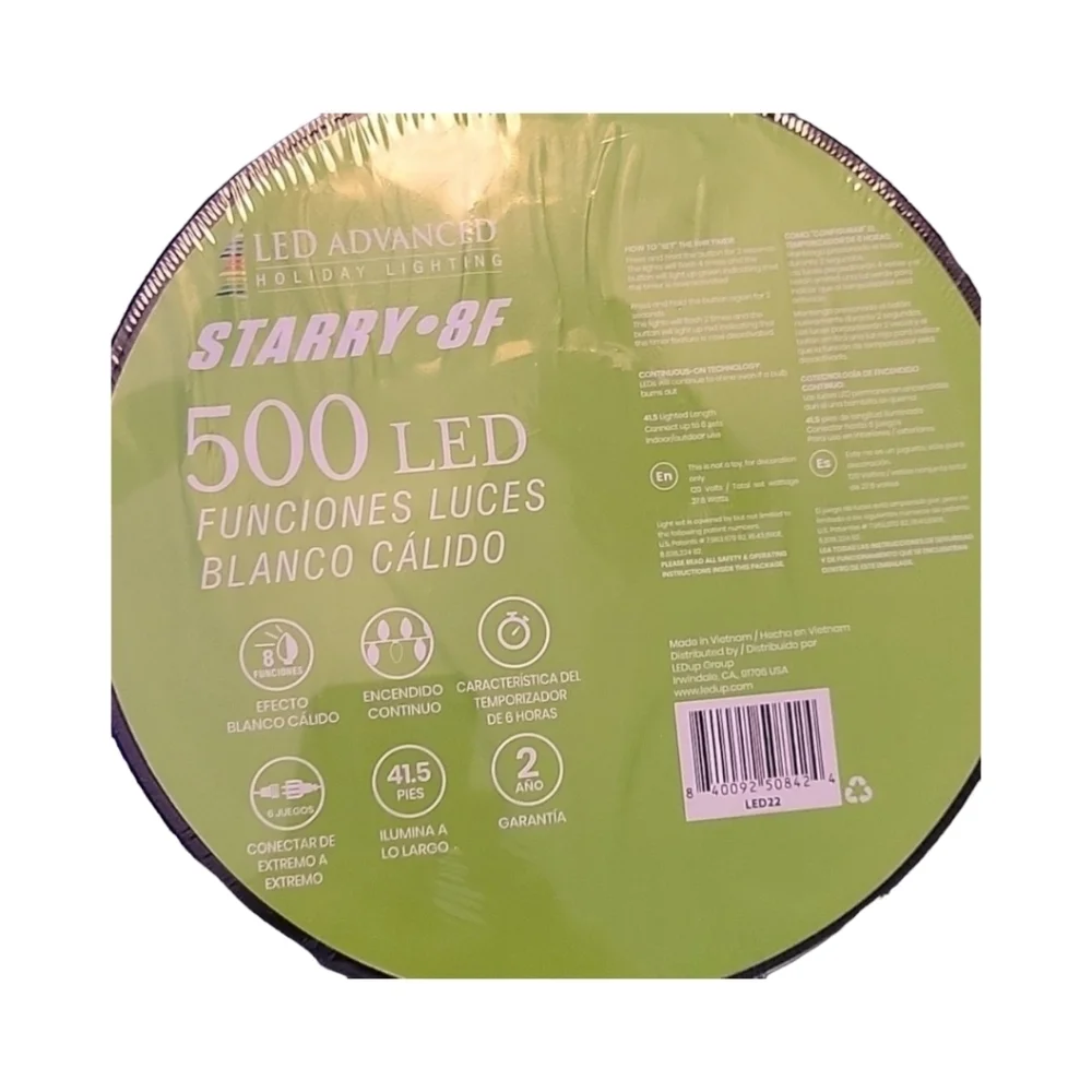 🆕️ 500 starry lights warm white led advanced holiday lighting NWT